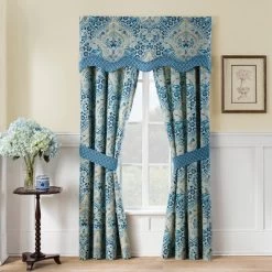 52"x18" Moonlit Shadows Window Valance Blue - Waverly