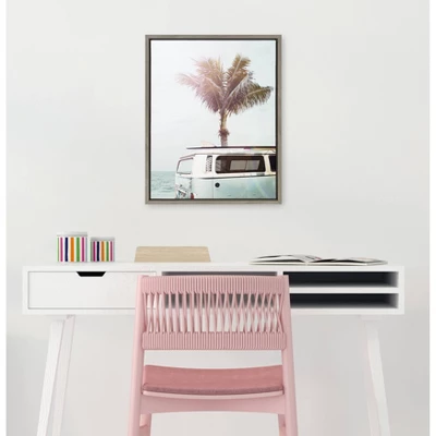 18" X 24" Sylvie Blue Beach Van Framed Canvas By Amy Peterson Gray - Kate And Laurel 5 18" X 24" Sylvie Blue Beach Van Framed Canvas By Amy Peterson Gray - Kate And Laurel - Image 5