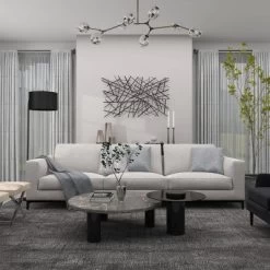 Metal Geometric Overlapping Lines Wall Decor Dark Gray - Olivia & May -Northlight Store GUEST ddc005c5 fcb0 4627 a11e 83fc5dec291f