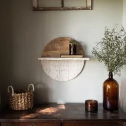 White Wood & Metal Wall Shelf - Foreside Home & Garden -Northlight Store GUEST df396ad8 7341 4acb 9e4c bbe649f15f67