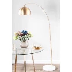 Marble And Metal March Contemporary Floor Lamp Gold (Includes LED Light Bulb) - LumiSource -Northlight Store GUEST df817bfb f3d2 4601 ae4f b53c5a9652c9