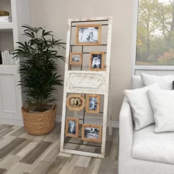 Wood 6 Slot Wall Photo Frame With Floor Stand Brown - Olivia & May -Northlight Store GUEST e07ede80 ff59 4d78 95f1 3c6851e1b172