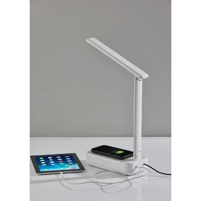 UV-C Sanitizing Table Lamp With Wireless Charging And Smart Switch White (Includes LED Light Bulb) - Adesso 4 UV-C Sanitizing Table Lamp With Wireless Charging And Smart Switch White (Includes LED Light Bulb) - Adesso - Image 4