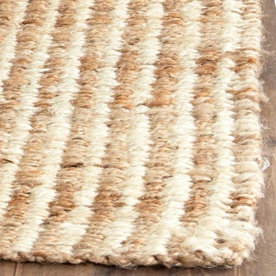 2'3"X4' Stripe Woven Accent Rug Natural/Ivory - Safavieh 1 2'3"X4' Stripe Woven Accent Rug Natural/Ivory - Safavieh