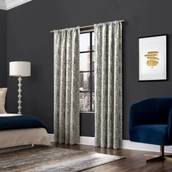 Aubry Shimmering Floral Blackout Back Tab Curtain Panel - Scott Living -Northlight Store GUEST e679d9f1 1362 4dfc bd69 0823ea2f0215