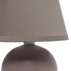 8.66" Petite Ceramic Orb Base Bedside Table Desk Lamp With Matching Tapered Drum Fabric Shade Gray - Creekwood Home -Northlight Store GUEST e6d62651 e3c1 457f 9d2b d2fffb8870cf