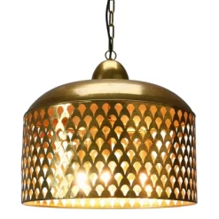 20.25" X 18.5" Metal Pendant Lamp Gold Finish - Storied Home -Northlight Store GUEST e7724abd e363 4943 9bf0 e7d954b4055f