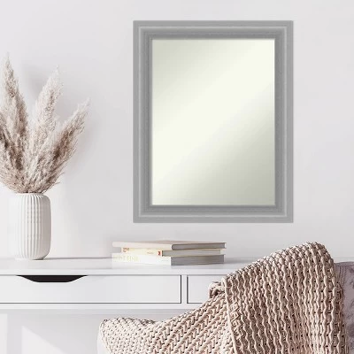 23" X 29" Non-Beveled Peak Polished Nickel Narrow Wall Mirror - Amanti Art 5 23" X 29" Non-Beveled Peak Polished Nickel Narrow Wall Mirror - Amanti Art - Image 5