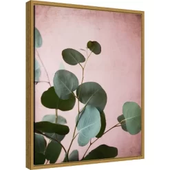 16" X 20" Sage Eucalyptus No.2 By Lupen Grainne Framed Canvas Wall Art - Amanti Art