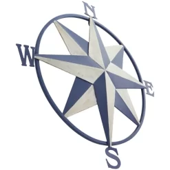 Metal Compass Distressed Wall Decor With Cream Accent Blue - Olivia & May 10 Metal Compass Distressed Wall Decor With Cream Accent Blue - Olivia & May -Northlight Store GUEST e9b421f4 f7ad 40fa bd47 382771636679