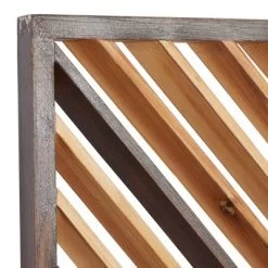 Set Of 3 Wood Geometric Slatted Wood Design Wall Decors Brown - Olivia & May -Northlight Store GUEST e9f015d3 52cc 4c71 a940 349facfacdc7