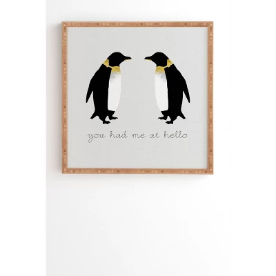 Orara Studio Penguin Quote Bamboo Framed Wall Art - Deny Designs 3 Orara Studio Penguin Quote Bamboo Framed Wall Art - Deny Designs - Image 3