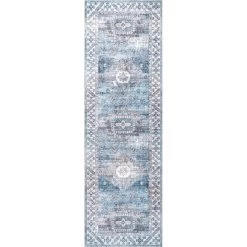 NuLOOM Eva Machine Washable Vintage Faded Medallion Area Rug -Northlight Store GUEST ea43e54e d318 4f49 a97c 1955632b6748