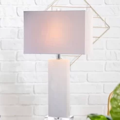 27" Tiggie Alabaster Table Lamp (Includes LED Light Bulb) White - JONATHAN Y -Northlight Store GUEST ea4aa868 1755 4d23 83bc 97bf3621aaff