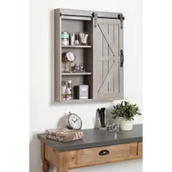 Decorative Wood Wall Storage Cabinet With Vanity Mirror Rustic Gray - Kate & Laurel All Things Decor 8 Decorative Wood Wall Storage Cabinet With Vanity Mirror Rustic Gray - Kate & Laurel All Things Decor -Northlight Store GUEST eb08a2e6 77b6 4088 9169 23924290e4b0