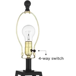 Franklin Iron Works Kacey Industrial Table Lamps 25 1/4" High Set Of 2 Dark Metal With USB LED Nightlight Oatmeal Shade For Bedroom Living Room Desk 14 Franklin Iron Works Kacey Industrial Table Lamps 25 1/4" High Set Of 2 Dark Metal With USB LED Nightlight Oatmeal Shade For Bedroom Living Room Desk -Northlight Store GUEST eb6ce76c c17e 4ac4 aae9 2132cc9c9a68