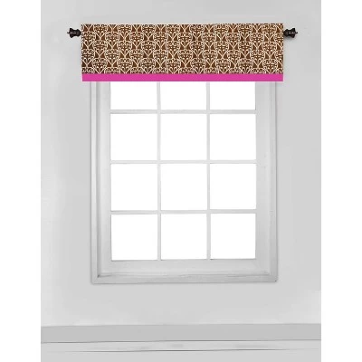 Bacati - Damask Pink/Choc Window Valance 2 Bacati - Damask Pink/Choc Window Valance - Image 2