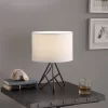 17.5" Modern Metal Tripod Table Lamp Black - Ore International