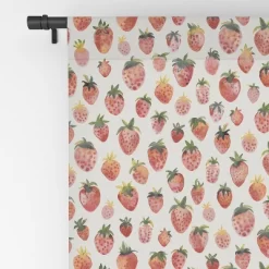 Ninola Design Strawberries Countryside Summer 84" X 50" Single Panel Room Darkening Window Curtain - Deny Designs -Northlight Store GUEST ee126bfd 56f2 47bc 872c 38b36e0dfb70