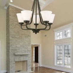 Mayview 5 Light Chandelier Bronze/White - EGLO -Northlight Store GUEST ee491736 1c7c 4ccb 9d92 c69f7f833e6c