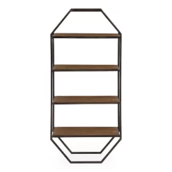 Adela Wood/Metal Decorative Wall Shelf - Kate & Laurel All Things Decor