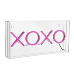 11.75" XOXO Contemporary Glam Acrylic Box Pendant (Includes LED Light Bulb) Neon Pink - JONATHAN Y -Northlight Store GUEST eeb9e6ae e746 4aa3 be2c a3934f54f7e4