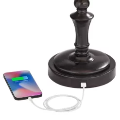 Regency Hill Traditional Desk Table Lamp Swing Arm With Hotel Style USB Charging Port 21.75" High Bronze Metal Faux Leather Bell Shade For Bedroom 9 Regency Hill Traditional Desk Table Lamp Swing Arm With Hotel Style USB Charging Port 21.75" High Bronze Metal Faux Leather Bell Shade For Bedroom -Northlight Store GUEST eec95266 777d 4edb 998b e07940118f6b