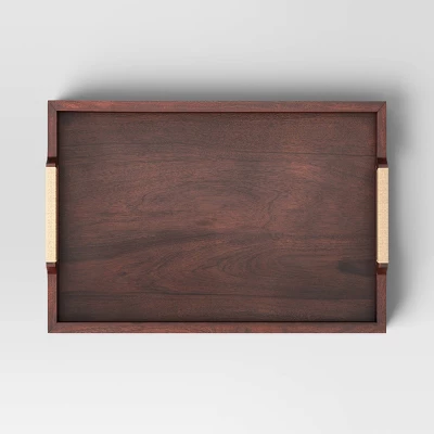Decorative Wood Tray - Threshold™ 2 Decorative Wood Tray - Threshold™ - Image 2