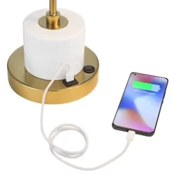 Possini Euro Design Barclay Modern Desk Lamp 23" High Warm Gold With USB Charging Port Frosted Glass Shade For Bedroom Living Room Bedside Office Kids 9 Possini Euro Design Barclay Modern Desk Lamp 23" High Warm Gold With USB Charging Port Frosted Glass Shade For Bedroom Living Room Bedside Office Kids -Northlight Store GUEST efefd731 f72f 4a13 a822 205d4524014e