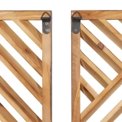 Set Of 3 Wood Geometric Slatted Wood Design Wall Decors Brown - Olivia & May -Northlight Store GUEST f07f0929 9d64 46bc 9fef bc18f6bd9940