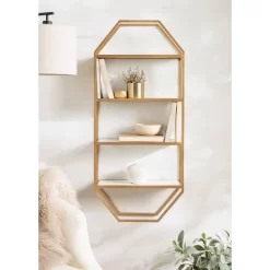 Adela Wood/Metal Decorative Wall Shelf - Kate & Laurel All Things Decor -Northlight Store GUEST f2c54b3b ccab 4f10 b636 05d1a7d153cd