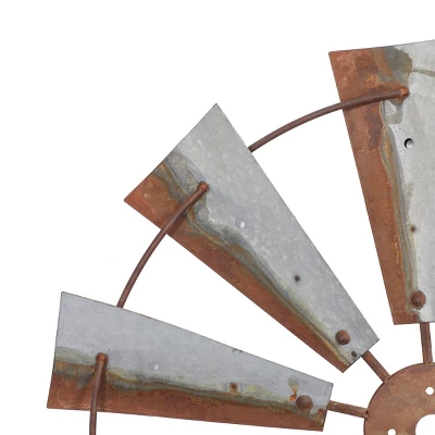 Farmhouse Metal Abstract Wall Decor Brown - Olivia & May 3 Farmhouse Metal Abstract Wall Decor Brown - Olivia & May - Image 3