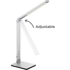 360 Lighting Jett Modern Desk Lamp 16 1/2" High Silver With USB Port And Nightlight LED Dimmer Touch On Off For Bedroom Bedside Nightstand Family Home -Northlight Store GUEST f4554cd8 3b10 4bd7 92d5 9126b5b1a61c