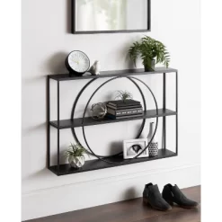 36" X 24" Pirzada Geometric Wall Shelf Black - Kate & Laurel All Things Decor -Northlight Store GUEST f48d7146 d253 4635 a786 3b6f1fea233d