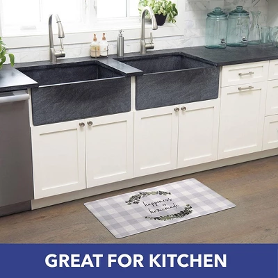 J&V TEXTILES Anti Fatigue Kitchen Mat Cushioned Anti Fatigue, Non Slip Waterproof Mat Standing Desk, 20x36x1/2 Inches (Happy Is Homemade) 3 J&V TEXTILES Anti Fatigue Kitchen Mat Cushioned Anti Fatigue, Non Slip Waterproof Mat Standing Desk, 20x36x1/2 Inches (Happy Is Homemade) - Image 3