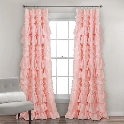 Home Boutique Kemmy Window Curtain Panel Peachy Pink 52X84 1 Home Boutique Kemmy Window Curtain Panel Peachy Pink 52X84
