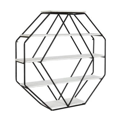 Wall Shelf Octagon Shaped - Kate & Laurel All Things Decor 6 Wall Shelf Octagon Shaped - Kate & Laurel All Things Decor - Image 6