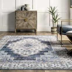 NuLOOM Dania Machine Washable Medallion Area Rug -Northlight Store GUEST fc174f60 9482 4871 81f7 de08feff150e