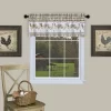 Kate Aurora Country Farmhouse Barnyard Plaid Rooster Kitchen Curtain Tier & Valance Set