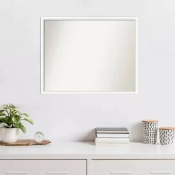 29" X 23" Non-Beveled Lucie White Wood Wall Mirror - Amanti Art -Northlight Store GUEST fd81035f 8dc5 4e0c a88d 9ed3b0f89457