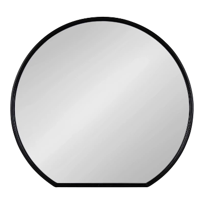 24" X 23" Caskill Flat Circle Decorative Wall Mirror Black - Kate & Laurel All Things Decor 1 24" X 23" Caskill Flat Circle Decorative Wall Mirror Black - Kate & Laurel All Things Decor