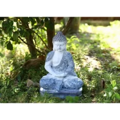 Techko Maid Meditating Resin Buddha Solar Outdoor Garden Statue Decor With Spotlight -Northlight Store GUEST fe8edc92 85a4 43d8 b75a 7fcffd0c4f5a