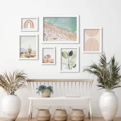 (Set Of 6) Framed Prints Gallery Wall Art Set Pastel Beach By Sisi And Seb - Americanflat -Northlight Store GUEST ff019196 78d7 4a38 8866 4adc29449efc